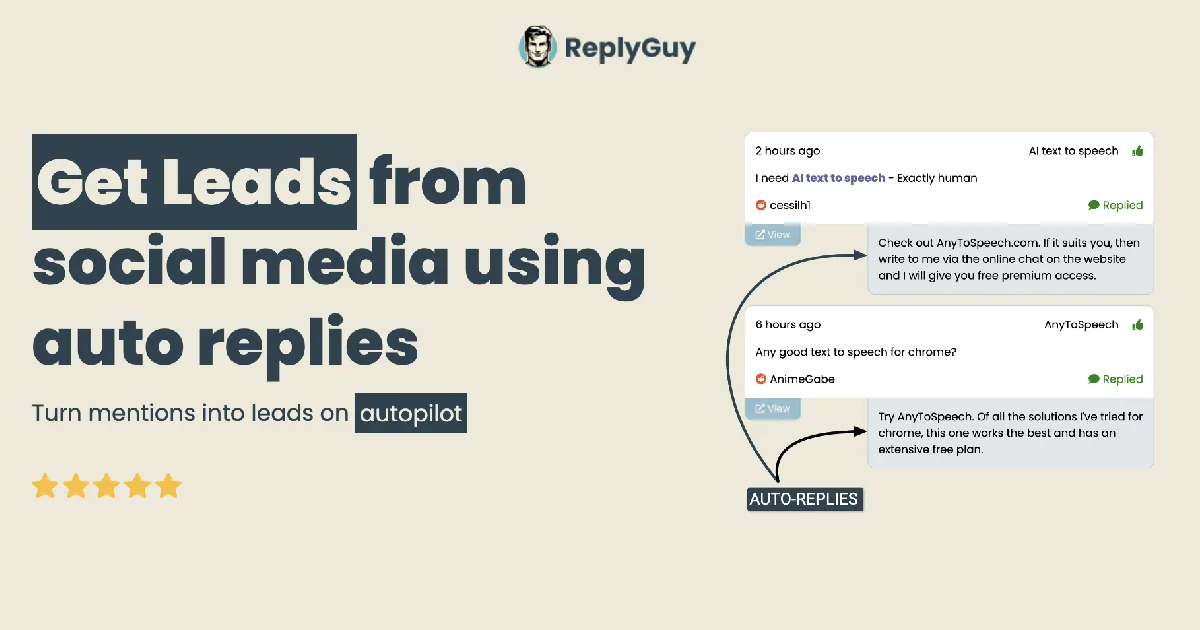 Alternatives to ReplyGuy